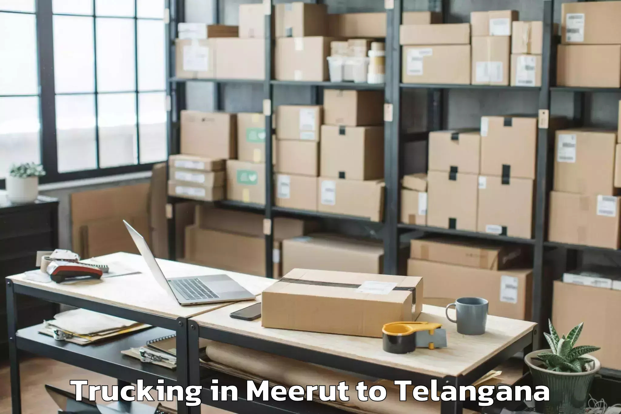 Affordable Meerut to Dummugudem Trucking